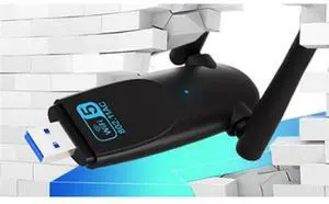USB Wifi Dongle, 5 USB Wifi Computer Driver Free, 1300 USB3.0 WIFI Adapter, Support 11/10/8/7/Vista/XP Operating Systems