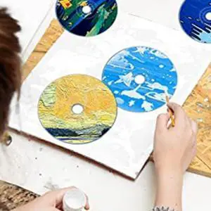 Transparent Painting CD Blank Decorative CD DIY Aesthetic Wall CD Room Decoration Transparent Wall CD Crafts (30 pcs)