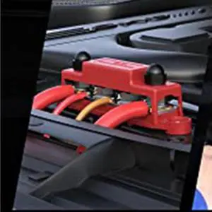 250A 12V Bus Power Distribution Block Car Audio 12 Volt DC Bus 4 x 3/8 Inch Binding Posts 6 x 8 Screws