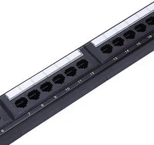 UTP 24 Port RJ45 Patch Panel Rack Cable Wall Mount Bracket Connector Rack Tool Ethernet