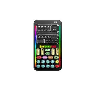 I9 Voice Changer Full Set Multiple Audio Effects Bluetooth Live Sound Card Ultra-thin Portable Live Sound Card Microphone Tool