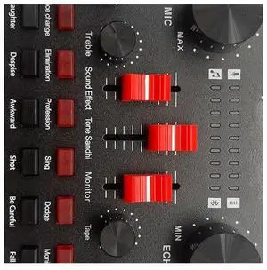 V8S Microphone USB Rechargeable DSP External Mixer Karaoke 3.5mm Interface Sound Card Portable Live Stereo