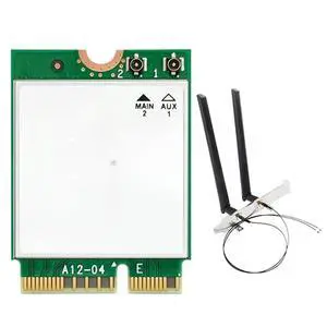 For AX411 wireless network card + 2X8DB antenna WiFi 6E 2 Bluetooth 5.3 tri-band 5374 module for laptop/PC Win10/11-64 bit