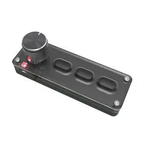 Mechanical Keyboard Mini Game Custom Programming Keyboard Silicone Silent 3 Keys 1 Knob Bluetooth Keyboard Black