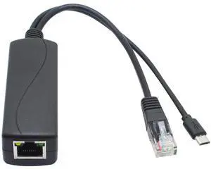 4-pack 5V splitter, 48V to 5V 2.4A adapter with USB plug for cameras, tablets, etc.