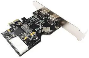 3 Port PCI-E 800 Card External 1394B X 2 + Internal 1394B X 1 Controller Card Adapter for Win 7/8/10