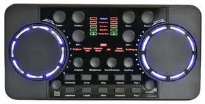 V300 Sound Card Bluetooth Compatible Audio Interface Mixer DJ Digital Effects Noise Reduction Console USB Recording