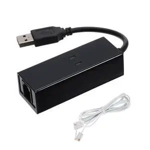 Fax Modem, USB2.0 56K External Modem Driver, Plug and Play USB Modem, Standard and Extended Commands (Dual Port)