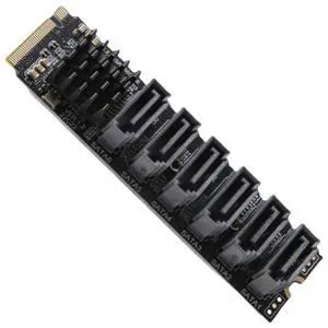 PCIE to SATA 6Gpbsx6 port expansion card + SATA cable M.2 M PCI-E adapter card M.2 to SATA3.0 ASM1166 PCIE to SATA 6Gpbsx6 port expansion card + SATA cable M.2 M PCI-E adapter card M.2 to SATA3.0 ASM1166