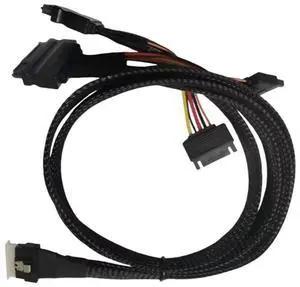 Hard disk cable SFF8654 (8I) Slim SAS to 2SFF8639 U.2 hard disk cable multi-function hard disk accessories