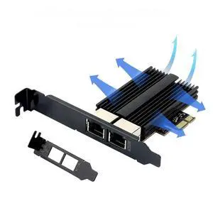 2500 RJ45 I226 Network Card 2.5G Gigabit Ethernet Dual Port 100/1000/2500 Gaming Network Card Desktop