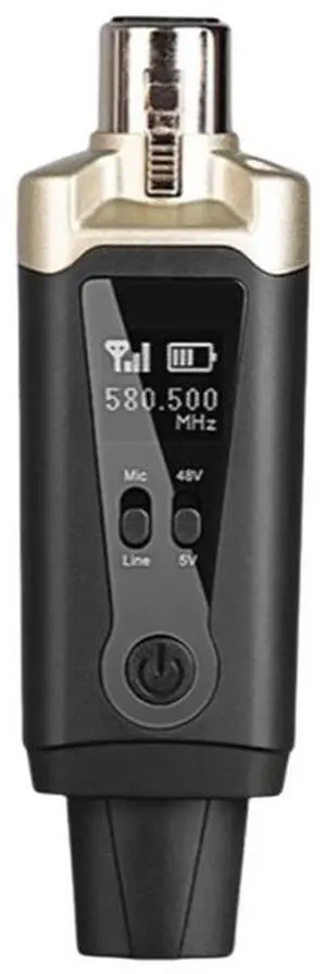 Wireless Microphone System XLR Microphone Converter Adapter Automatic Transmitter Setup for Condenser Dynamic Microphones