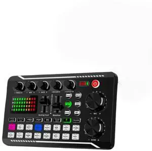 F998 Sound Card and BM800 Microphone Set Microphone Mixer Sound Card Audio Mixing Console Amplifier for Singing Computer Mobile Phone
