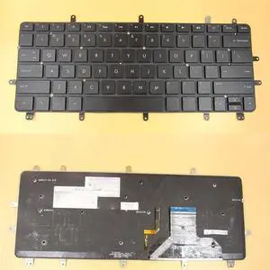 Backlit Frameless Laptop US Keyboard for 13-2000 Black