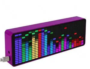Rhythm light, color RGB music spectrum display, LED atmosphere light, electronic clock, voice control sensing spectrum