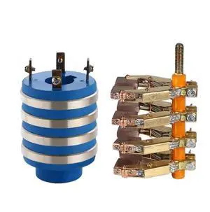 Four-way slip ring copper slip ring inner diameter 25 outer diameter 71 height 91 keyway 8MM carbon brush 6.520 copper brush assembly