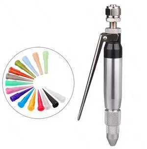 Manual control precision dispensing valve handheld UV grease glue needle valve low viscosity single liquid dispenser
