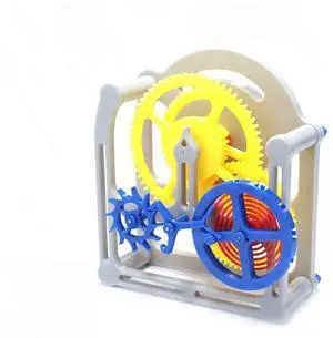 Gear escapement structure model, mechanical clock principle, 3D printing, metal hairspring power