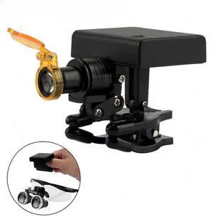 Magnifying Lens Light 5W LED Wireless Clip-On Headlamp White Light Brightness Adjustable