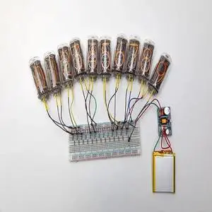 Nch6300hv Nixie tube glow clock digital tube high voltage boost module. Lithium battery or 5V USB input