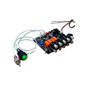 4 channels, 4 inputs, 1 output, audio source automatic switcher, switchboard selector, manual and automatic
