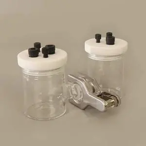 H-type sealed electrolyzer. H-type ion exchangeable membrane sealed electrolyzer.