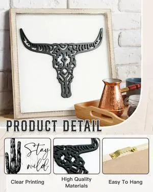 Rustic 3-Piece Western Wall Decor, Boho Bedroom Decor, Farmhouse Wall Art (Yeehaw)