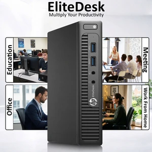 HP Elitedesk 705 G3 | AMD PRO A10-8770E Processor, 22 Full HD Monitor | 256GB SSD, 16GB DDR4 Ram, Wireless Keyboard & Mouse | Windows 11 Pro, Mini Desktop PC HP Elitedesk 705 G3 | AMD PRO A10-8770E Processor, 22 Full HD Monitor | 256GB SSD, 16GB DDR4 Ram, Wireless Keyboard & Mouse | Windows 11 Pro, Mini Desktop PC