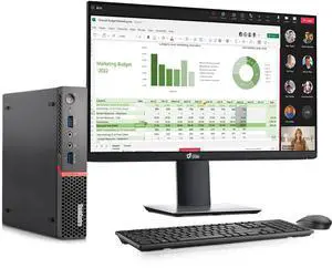 Lenovo ThinkCentre M900 Mini Computer PC Intel Quad Core i5-6500T, 8GB DDR4 Ram, 128GB SSD, 22 Inch Monitor, Keyboard & Mouse, Wi-Fi, Windows 11 Professional (Renewed)