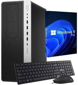 HP 800 G5 Tower Desktop Computer PC, Intel Core i7-9700 upto 4.70GHz, 32GB DDR4 Ram,1TB SSD, Wi-Fi, Keyboard & Mouse, Windows 11 Professional (Refurbished)