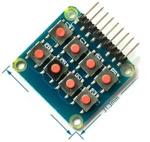 2x4 Keypad 4x2 Keypad 8 Push Buttons V1.00 Key Board Matrix Keyboard Button 2*4 Module