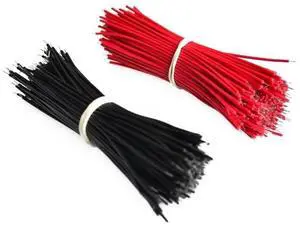 100pcs Breadboard Jumper Cable Wires Tinned 0.96cm Black & Red _wire 100pcs Breadboard Jumper Cable Wires Tinned 0.96cm Black & Red _wire