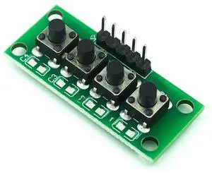 DIY Kit 1x4 4 Independent Key Button Keypad Keyboard Module Mcu Class Design Graduation Project Experiment
