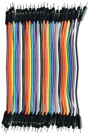 1lot =40pcs 10cm 2.54mm 1pin 1p-1p male to male jumper wire cable for