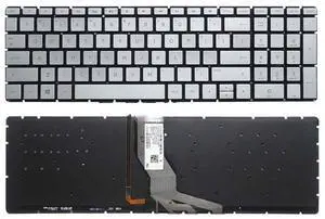 For 15-BS000 15-BS009CA 15-BS013DX 15-BS014CY 15-BS015CY 15-BS015DX 15-BS016CY Backlit Laptop Keyboard Silver