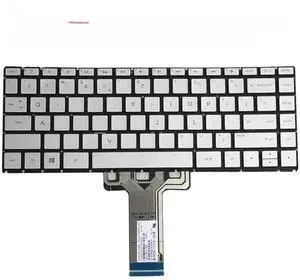 US keyboard with backlight for X360 14-BA 14T-BA 14M-BA 14-BS 14-BW 14-BF 14m-CD 14m-DH 14m-CF 14-DK (Silver)