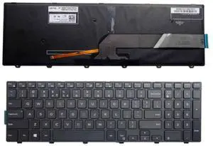 Laptop keyboard with backlight for 15 5000 series 15 5551 5552 5555 5558 5559 7559 layout black