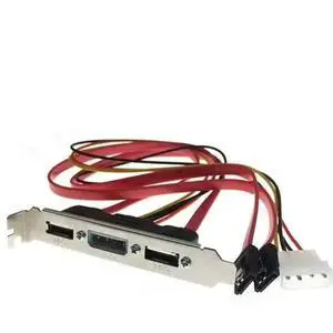 Dual Port Serial ATA Cable to E Bracket Adapter Cable to E Plate Adapter Dual Port Serial ATA Cable to E Bracket Adapter Cable to E Plate Adapter