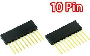 10PCS 2.54MM 6pin 8Pin 10pin 10MM Long Needle Female Pin Header Strip Stackable Header