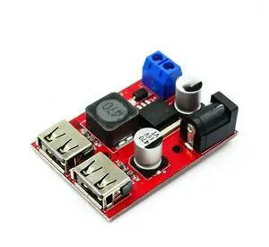 LM2596 LM2596S Dual USB DC-DC 9V 12V 24V 36V to 5V 3A Step Down Buck Converter Board Car Charger Solar Power Supply Module