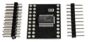 MCP23017 I2C Interface 16bit I/O Extension Module Pin Board IIC to GIPO Converter 25mA1 Drive Power Supply and C51 MCP23017 I2C Interface 16bit I/O Extension Module Pin Board IIC to GIPO Converter 25mA1 Drive Power Supply and C51