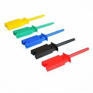 10pcs Test Hooks Clips Logic Analyzers Logic Test Clip Red Black Yellow Green Blue White Flattening Test Flat Hook