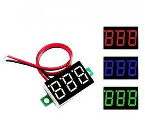 0.36 Inch DC 0-32V LED Mini Digital Voltmeter Blue/red/green LED Display Volt Meter Gauge Voltage Panel Meter 2 wires