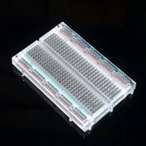 400 Tie-Point Solderless Breadboard mini bread plate 83X55 mm Crystal Breadboard 400 Tie-Point Solderless Breadboard mini bread plate 83X55 mm Crystal Breadboard