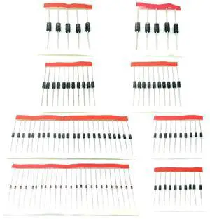 1N4148 1N4007 1N5819 1N5399 1N5408 1N5822 FR107 FR207,8values=100pcs,Electronic Components Package,Diode Assorted Kit