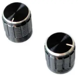 10Pcs 14*17 Volume Control Rotary Knobs Black 6mm Dia. Knurled Shaft Potentiometer