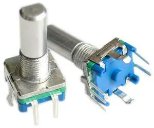 5pcs/lot ,Rotary encoder,code switch/EC11/ audio digital potentiometer,with switch,5Pin, handle length 20mm