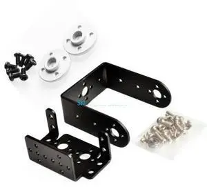 1set 2 DOF Short Pan And Tilt Servos Bracket Sensor Mount Kit Compatible MG995