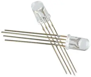 100pcs 5mm RGB LED Common Cathode Tri-Color Emitting Diodes f5 RGB Diffused