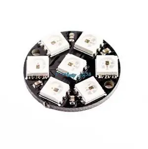 5pcs/lot 7 Bits 7 X WS2812 5050 RGB LED Ring Lamp Light with Integrated Drivers